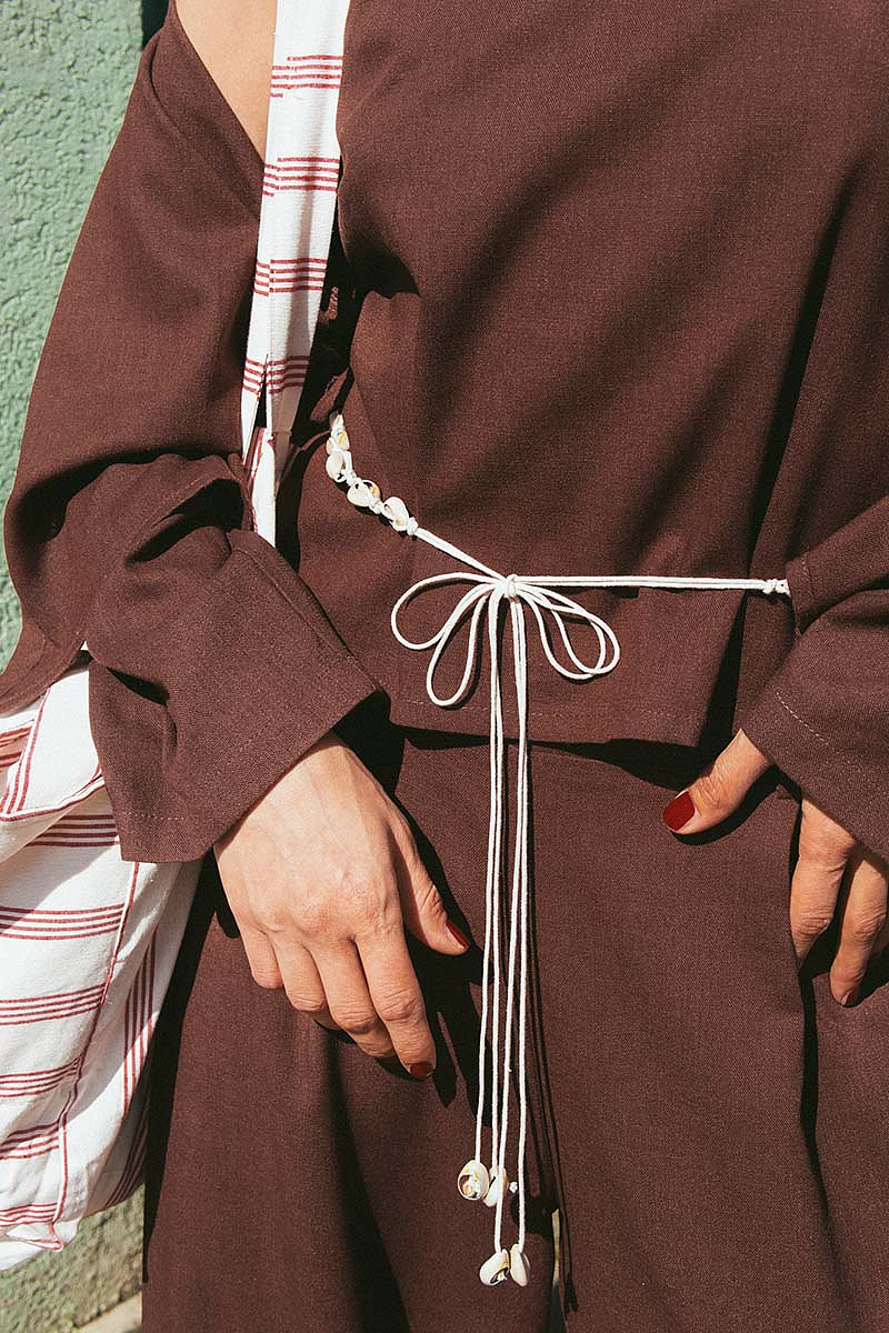 Укороченная рубашка изо льна