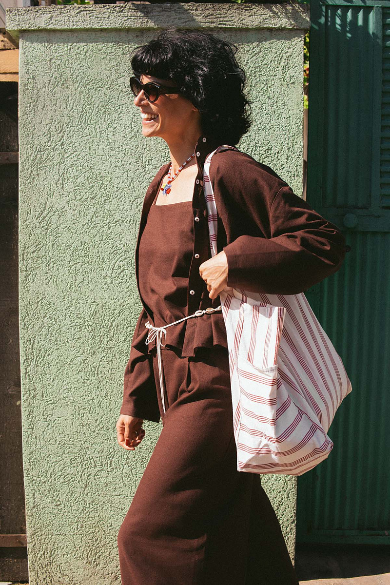 Укороченная рубашка изо льна