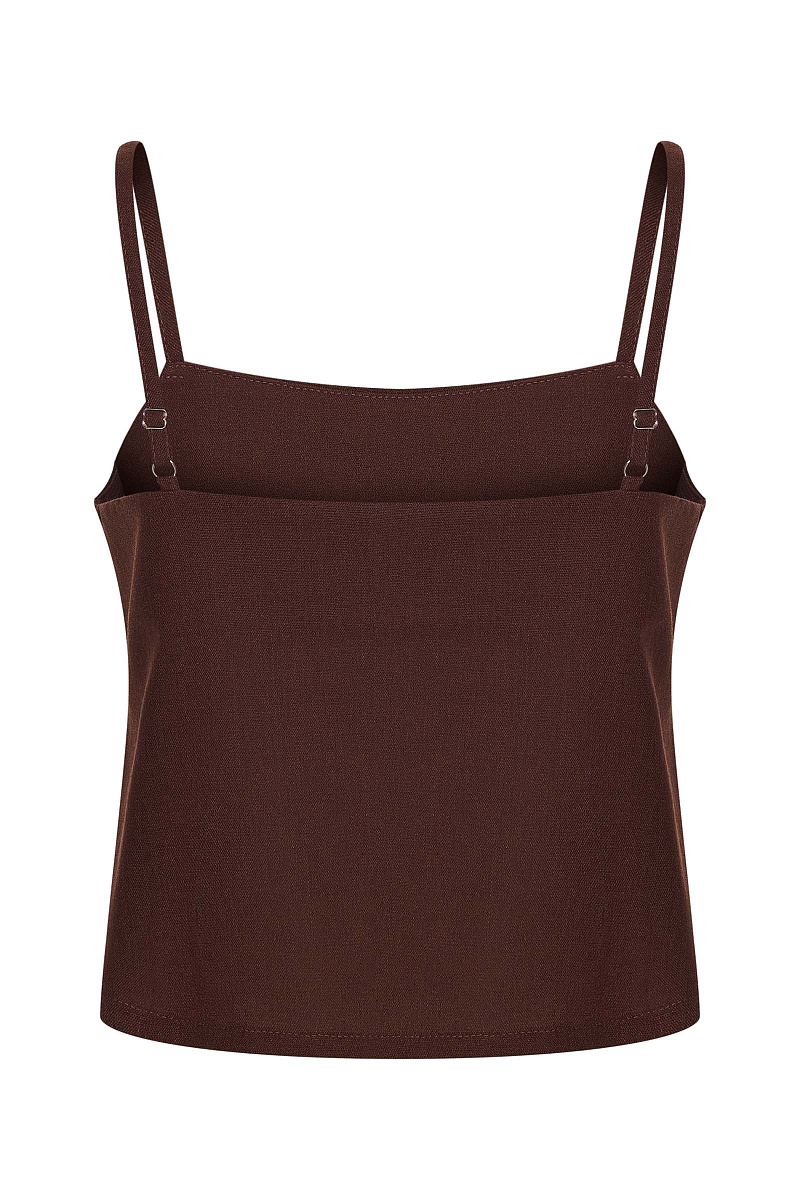Топ на регулируемых бретелях изо льна