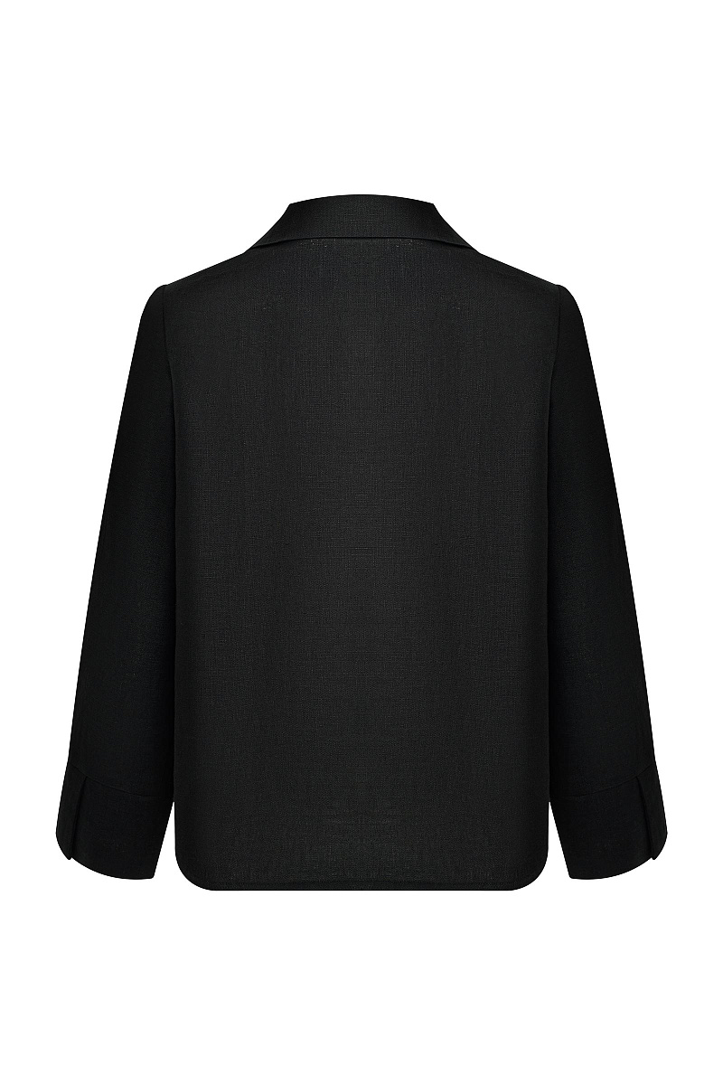 Пижамная рубашка с длинным рукавом изо льна