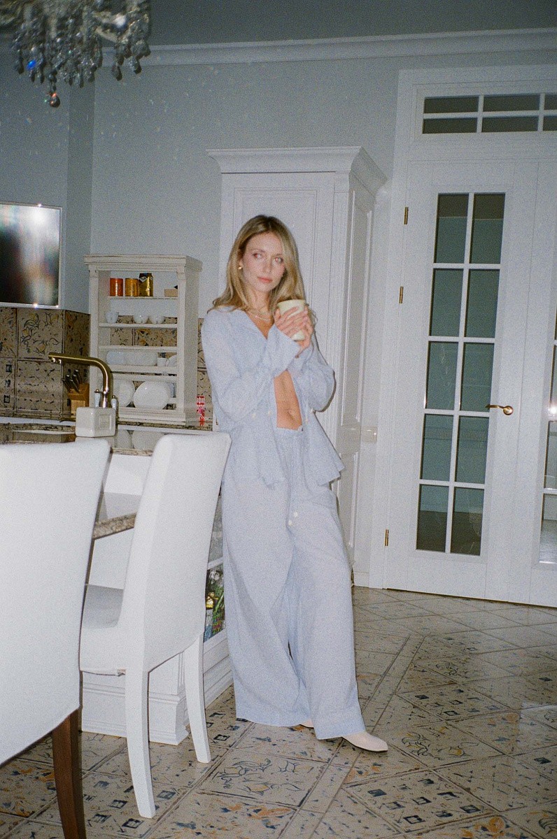 Брюки-палаццо из хлопка 